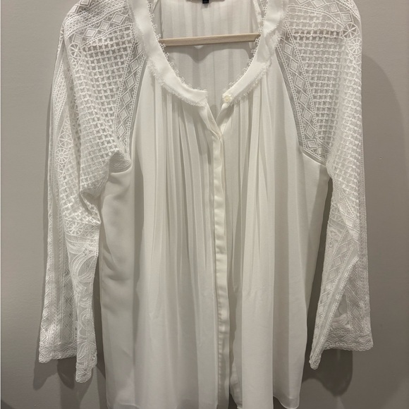 Kobo Halperin Tops - Chic White Lace Women's Blouse